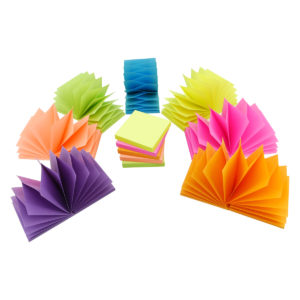 4A Sticky Pop-up Notes(Z-Type Sticky notes),3 x 3-Inches,Neon Assorted Collection,100 sheets, 12 pads/pack,  4A 303x12-N-Z