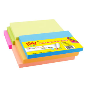 4A Sticky Notes,3 x 5-Inches,Neon Assorted Collection,100sheets/pad,6 pads/pack, 4A 305x6-N