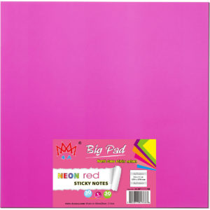 4A Big Pad, 11 in x 11 in,Neon Red, 30 Sheets/Pad,1 pad/pack, 4A BP1111 NR