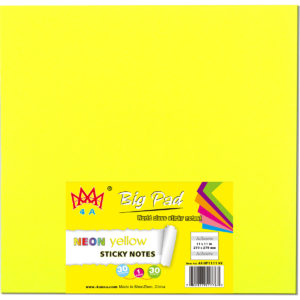 4A Big Pad, 11 in x 11 in,Neon Yellow, 30 Sheets/Pad,1 pad/pack, 4A BP1111 NY