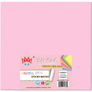 4A Big Pad, 11 in x 11 in,Pastel Pink, 30-sheets/pad, 1 pad/pack. 4A BP1111 PK