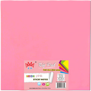 4A Big Pad, 15 in x 15 in,Neon Pink, 30 Sheets/Pad,1 pad/pack, 4A BP1515 NP