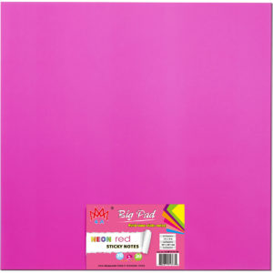 4A Big Pad, 15 in x 15 in, Neon Red, 30 Sheets/Pad,1 pad/pack, 4A BP1515 NR