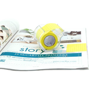 4A Roll Sticky Notes, 2x315-inches, Neon Yellow, Grid,1 roll/pack, 4A PSS 9-1 NYGrid