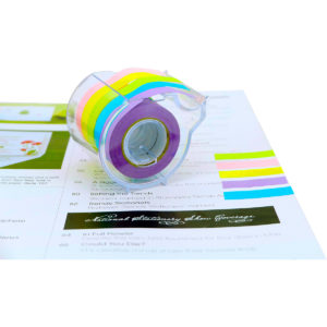 4A Roll Sticky Notes, 2x315-inches,Neon Pink/Orange/Green/Blue/Purple,5 color/roll,1 roll/pack, 4A PSS 9-5 NB