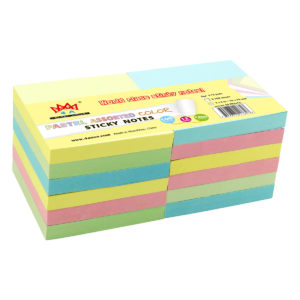 4A Sticky notes,3 x 3-Inches,Pastel assorted Collection,100 sheets,12 pads/pack,  4A 303x12