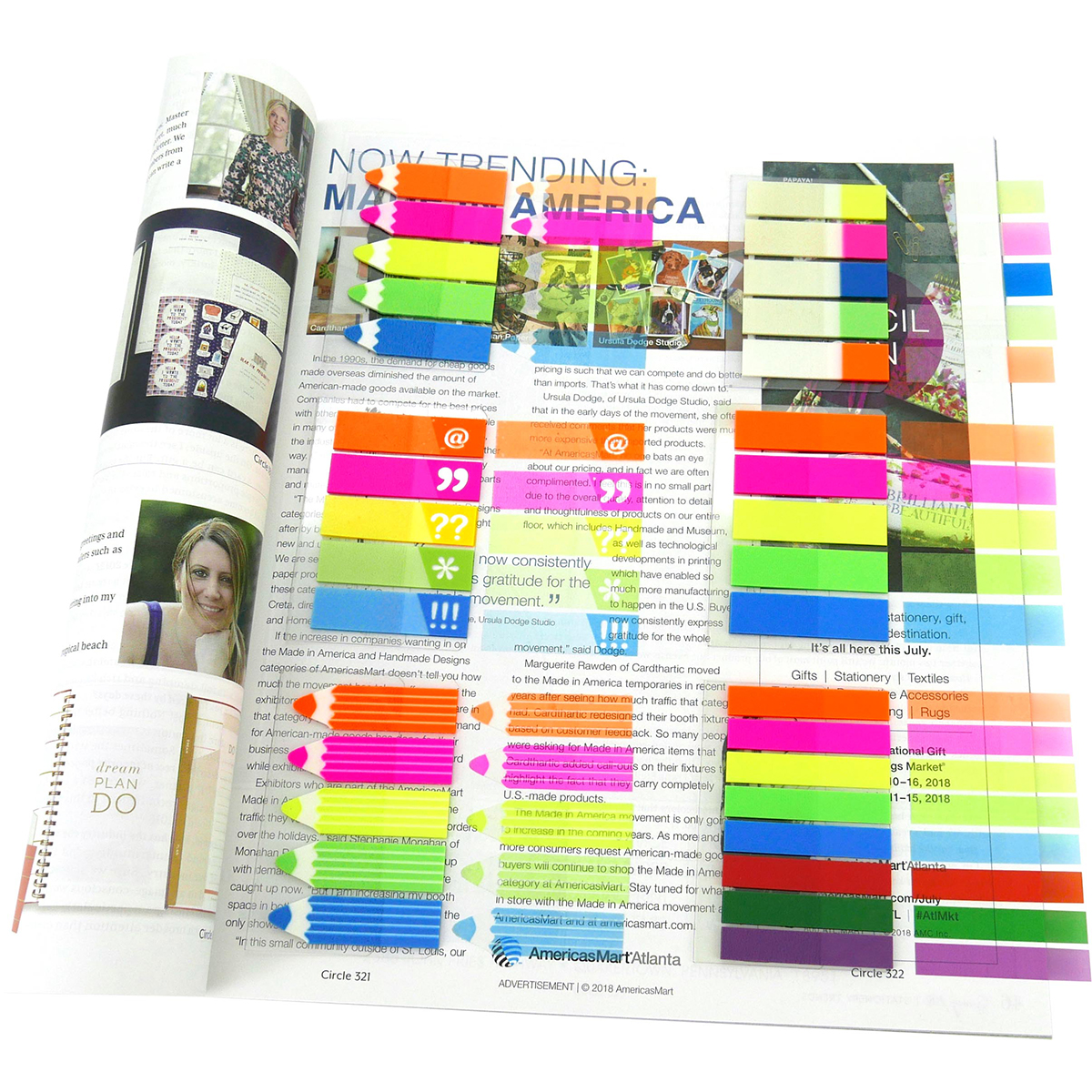 4A Film Sticky Flags,1/2 x 1 3/4-inches,660 sheets/pack, 6 pads/pack, 4A 66113 - Image 2