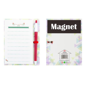 4A Sticky notes, "have good day", lined, magnet+pen+hardboard, 5.5×3.5 inches, 50 sheets/pad,1 pad/pack,  4A 6413