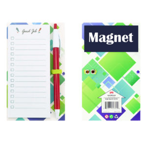 4A Sticky notes, "good for", lined, magnet+pen+hardboard, 5.5×2.5 inches, 50 sheets/pad, 1 pad/pack, 4A 6416