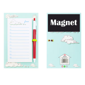4A Sticky notes,"fine", lined, magnet+pen+hardbboard, 5.5×3 inches, 50 sheets/pad, 1 pad/pack, 4A 6417
