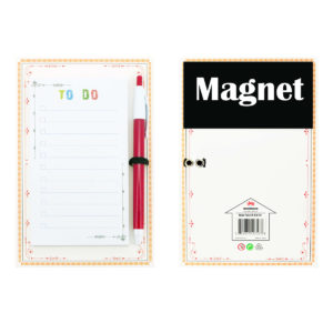 4A Sticky notes, "To Do", lined, magnet+pen+hardboard, 5.5×3 inches, 50 sheets/pad, 1 pad/pack, 4A 6418