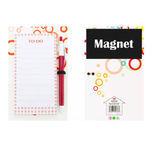 4A Sticky notes, "To Do", lined, magnet+pen+hardboard, 6×3 inches, 50 sheets/pad, 1 pad/pack, 4A 6419
