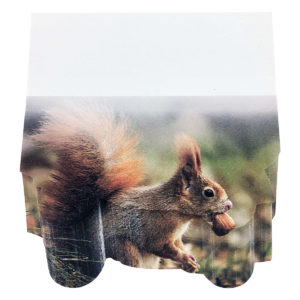 4A self-sticky notes, 3D printed with The red squirrel, 95mm×105mm, 100 sheets/pad, 1 pad/pack. 4A 8088