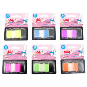4A  Pop-up Flags Set,Neon Color Page Marker Index Label,50 Flags/Dispenser,6 Dispensers/Pack,300 Flags Total,4A 60122x6-N