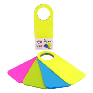 4A Shapes Sticky Notes,Door Lock Sticky Notes,2.84 x 7.09 Inches,Neon Assorted,25 Sheets/Pad,4 Pads/Pack,100 Sheets/Pack,4A 5021