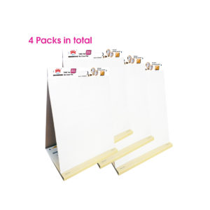 4 Packs 4A Super Sticky Table Top Dry Erase Pad+Easel Pad 2 In 1,Self-Stick Notes,20X23 Inches,20 Sheets/Pad,4A Meeting-51
