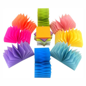 4A Sticky Pop-up Notes,3 x 3 Inches,Neon Assorted,15 Colors,Self-Stick Notes,100 Sheets/Pad,15 Pads/Pack,4A 30315-Z