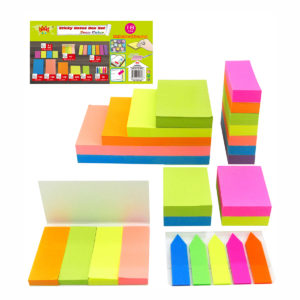 4A Sticky Notes Value Pack, Neon Assorted The Most Commonly Used Sizes In One PP Box,Self-Stick Notes,18 Pads/Box,1900 Sheets Total,4A  4013