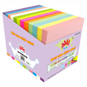 4A Sticky Notes,4 x 4 Inches,Neon Assorted,Lined,12 Colors,Self-Stick Notes,100 Sheets/Pad,12 Pads/Pack,4A 40412-L