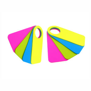 4A Shapes Sticky Notes,Door Lock Sticky Notes,With Hole Can Hang In Door Lock,2.84 x 7.09 Inches,Large Size,Neon Assorted,Self-Stick Notes,25 Sheets/Pad,4 Pads/Pack,100 Sheets/Pack,2 Packs,4A 5021X2