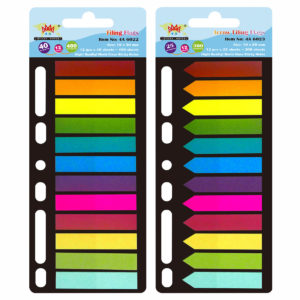 4A Sticky Notes Flags Set,Neon Color Page Marker Fluorescent Color Index Label, Transparent Tabs Flags Stickers, Text Highlighter Strips Writable Labels Page Marker Bookmarks,24 Pads/set,4A 60222