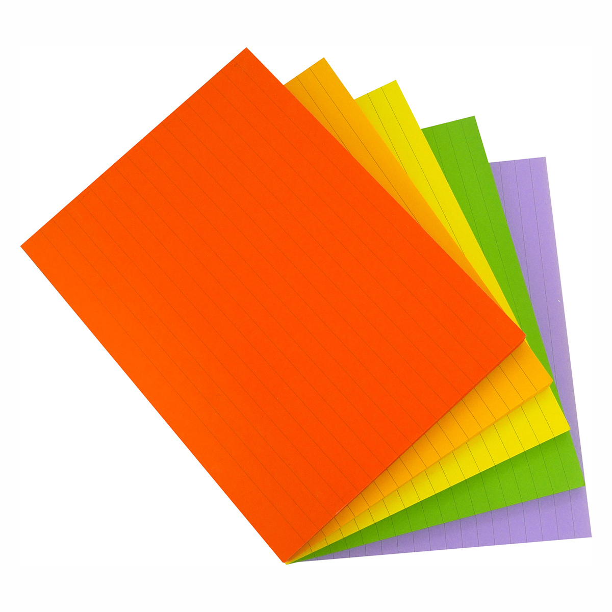 4A Super Sticky Notes,6 x 8 Inches,Large Size,Extra Bright Color Assorted,Lined,Self-Stick Notes,5 Colors,80 Sheets/Pad,5 Pads/Pack,400 Sheets/Pack,4A 608SL-5 - Image 4