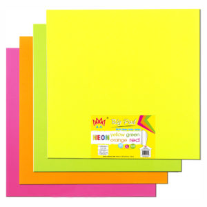 4A Sticky Big Pad,15 x 15 In,Large Size,Neon Yellow,Orange,Red and Green,Self-Stick Notes,30 Sheets/Pad,4 Pads/Pack,4A BP 1515-Nx4