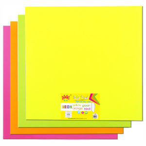 4A Sticky Big Pad,22 x 22 In,Large Size,Neon Yellow,Orange,Red and Green,Self-Stick Notes,20 Sheets/Pad,4 Pads/Pack,4A BP 2222-Nx4