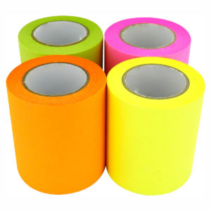 4A Roll Sticky Notes,Full Adhesive,Width x Length 2 x 315 Inches,Neon Assorted,Self-Stick Notes,4 Refill Rolls,4A PSS 9-1 Refill